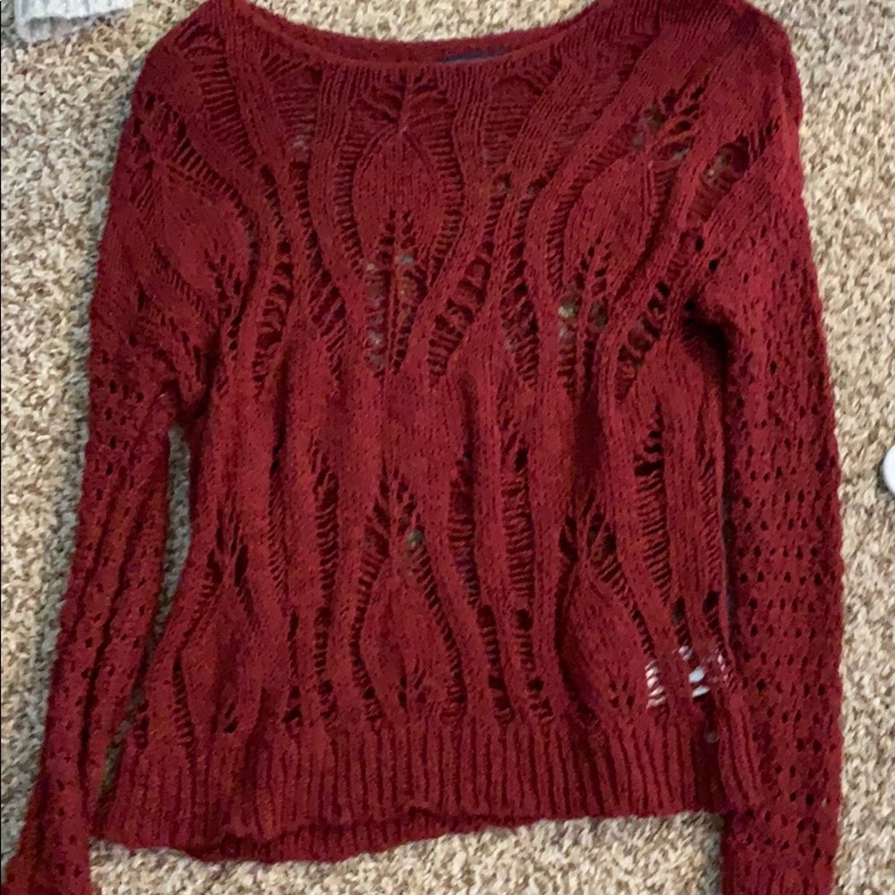 American eagle holey sweater